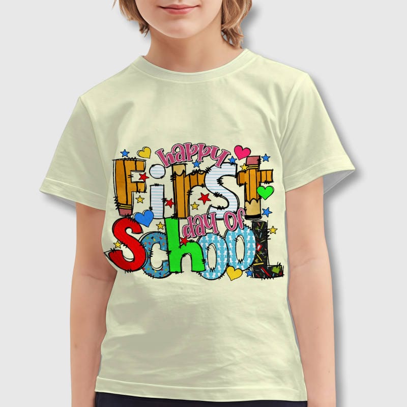 Happy First Day of School T-Shirt for Kids Back to School