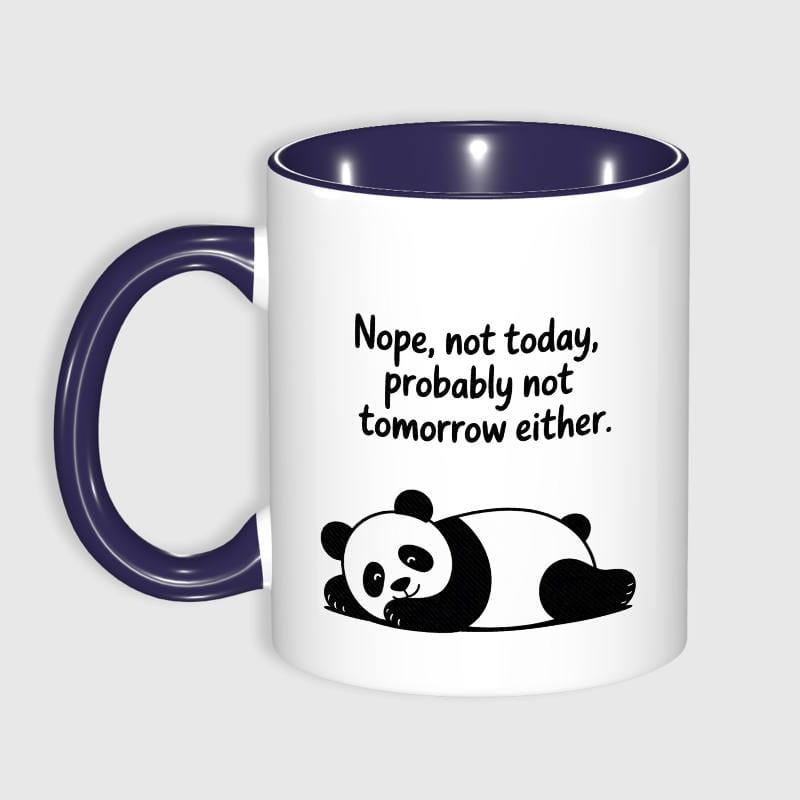 Funny Lazy Panda Quote 11oz Mug for Panda Lovers Gift