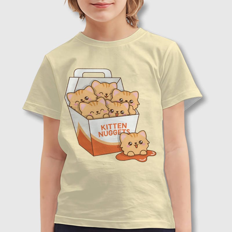 Kitten Nuggets Kids T-Shirt for Cat Lovers Gift