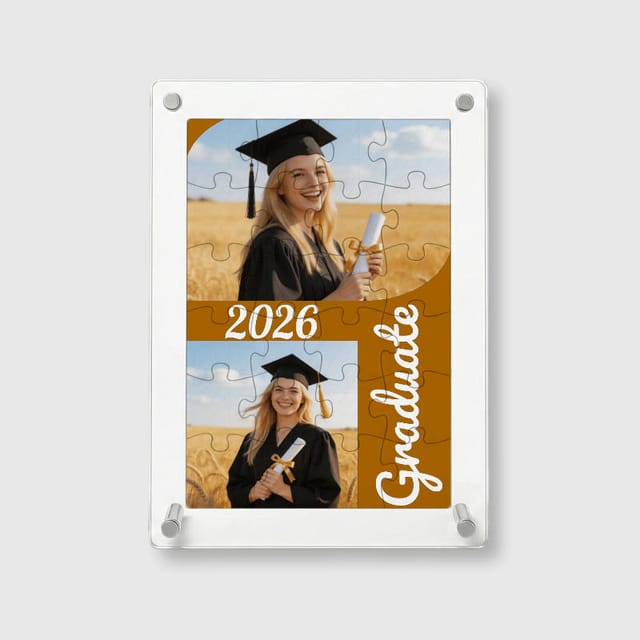 Custom Graduation Photo Acrylic Puzzle for 2026 Graduate Gift