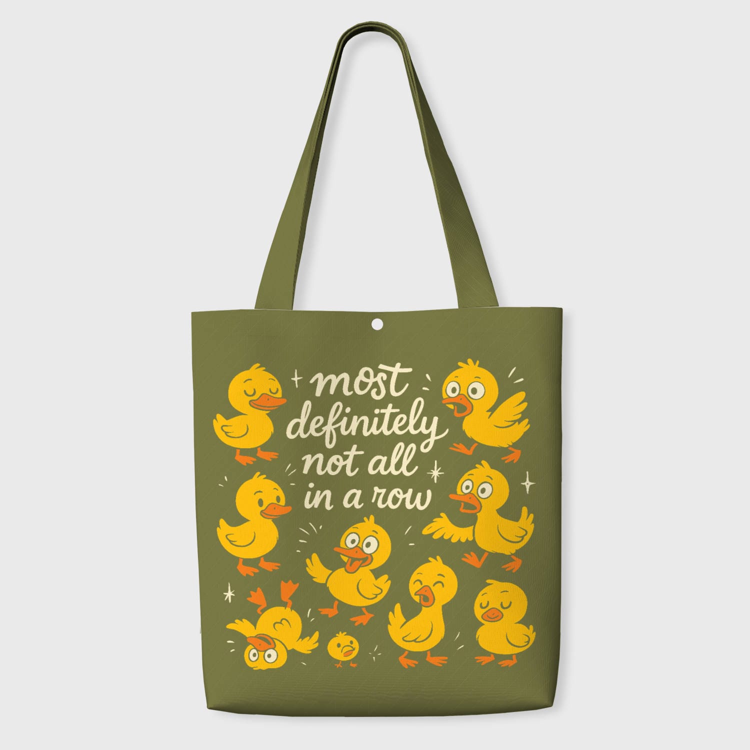 Funny Duck Print Tote Bag for Duck Lovers Daily Use Gift