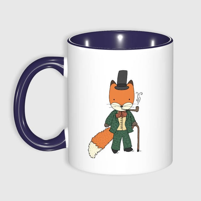 Gentleman Fox 11oz Coffee Mug for Fox Lovers Birthday Gift