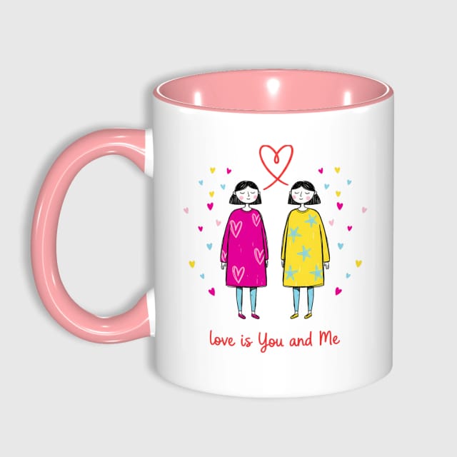 11oz Custom Photo Mug PINK with Text  – Personalized Coffee Cup, DIY Picture Logo Image, Customizable Ceramic Mug for Gifts, Add Your Own Photo & Words