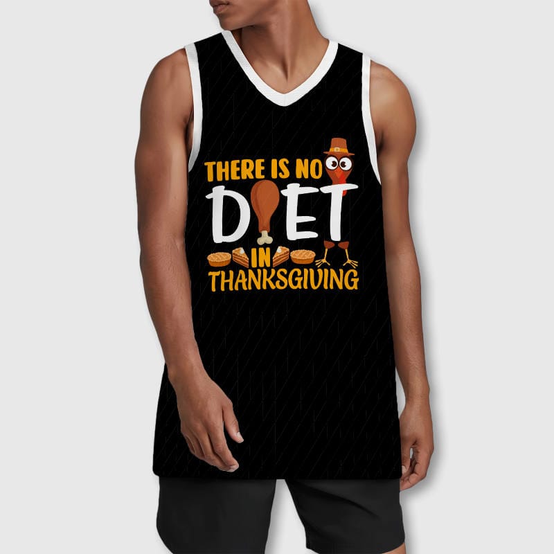 Funny Thanksgiving Quote Basketball Jersey for Men Holiday Gift