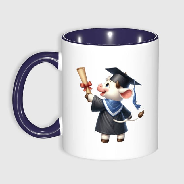 Cute Graduation Calf 11oz Coffee Mug for Graduation Gift