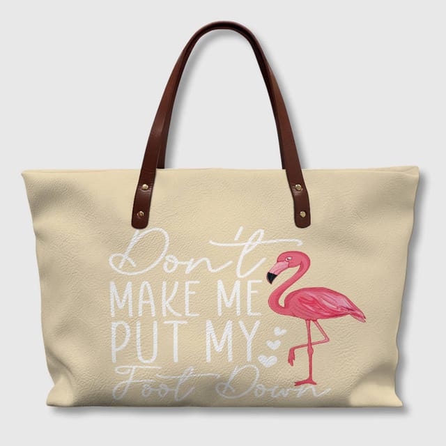 Flamingo Funny Quote Tote Bag for Women Daily Use