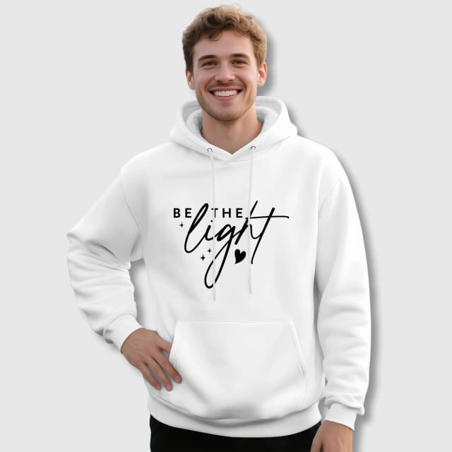 Be The Light Quote Hoodie for Gifts & Daily Wear