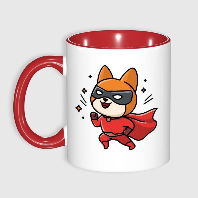 Cute Superhero Dog Coffee Mug for Pet Lovers Birthday Gift