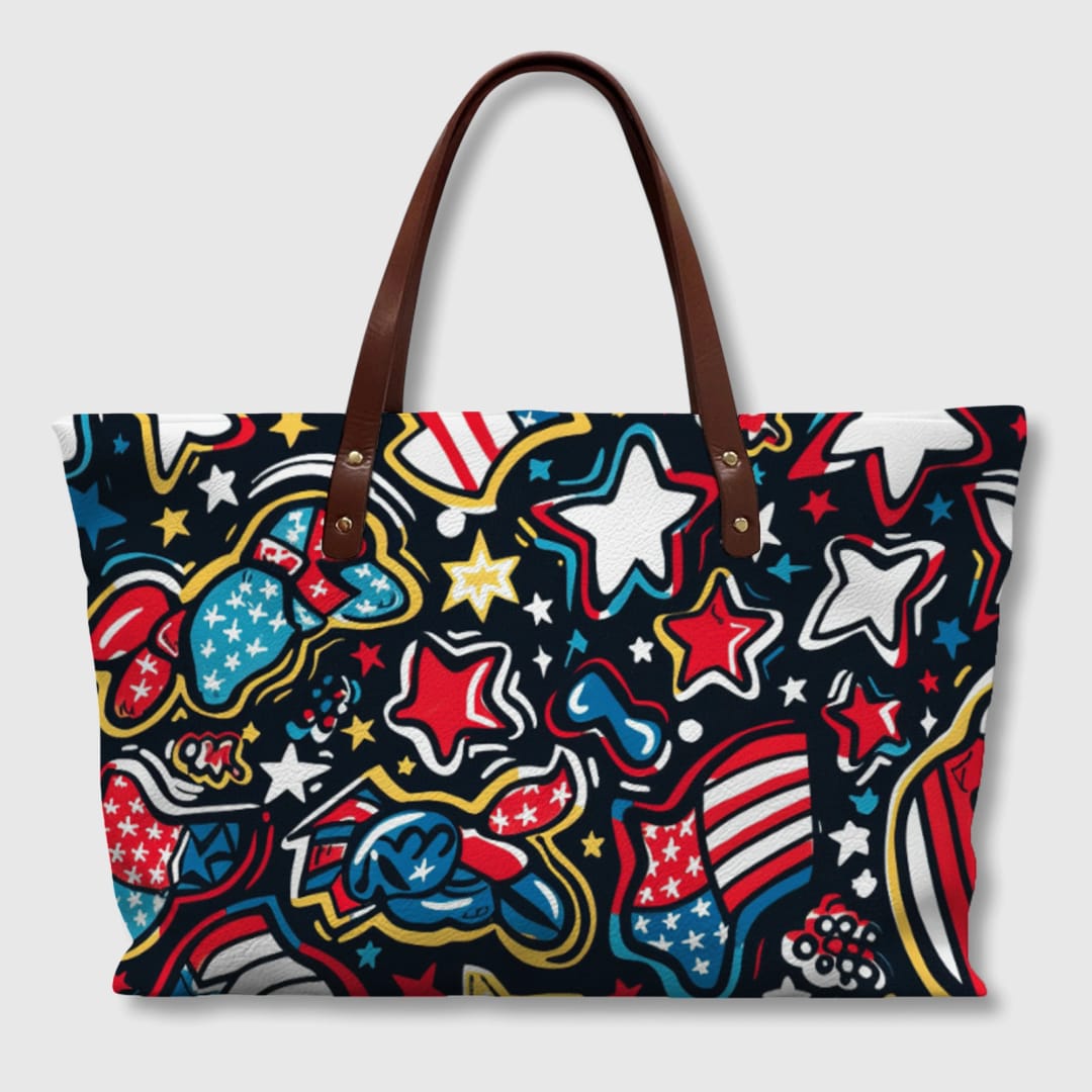 Customizable PU Leather Tote Bag | Your Design with UV Print - 1