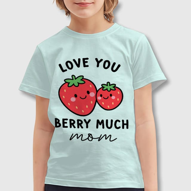 Cute Strawberry Pun Kids T-Shirt for Mom Mother's Day Gift