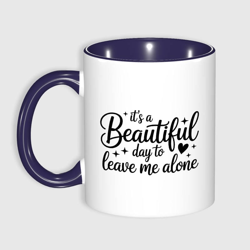 Funny Sarcastic Quote 11oz Blue Mug for Introverts Gift