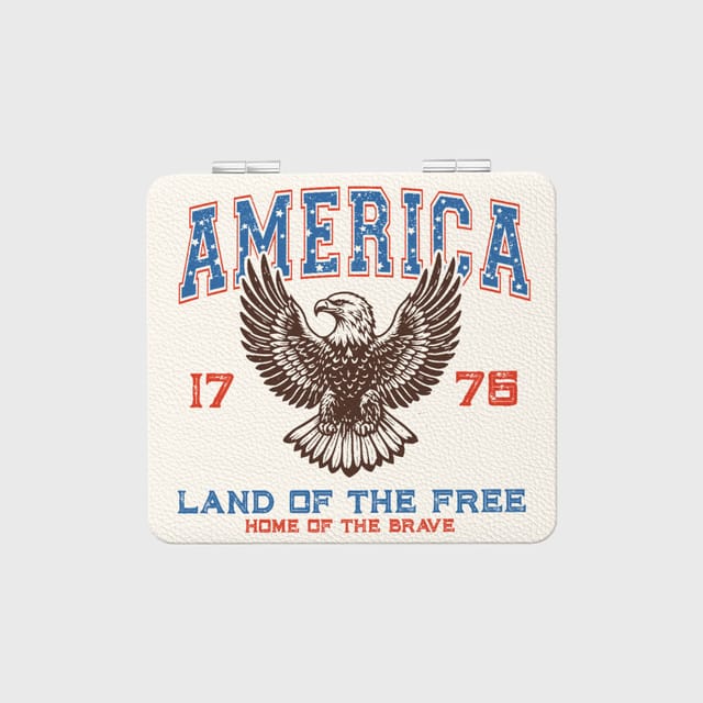 Bald Eagle Compact Mirror for 250th Anniversary Gift
