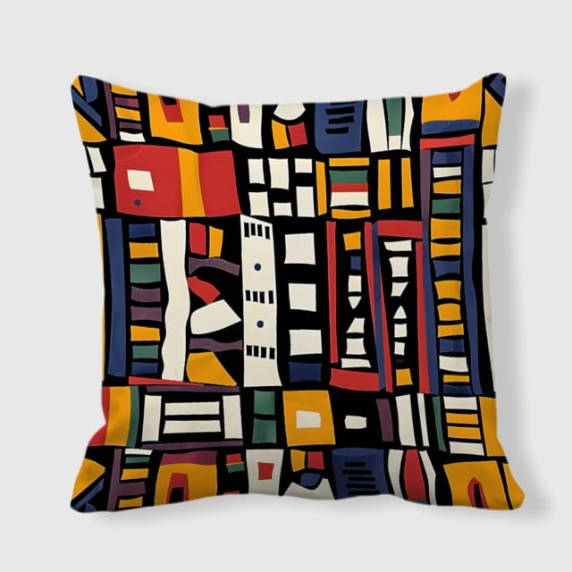 Midcentury Abstract Geometric Throw Pillow for Home Decor Gifts