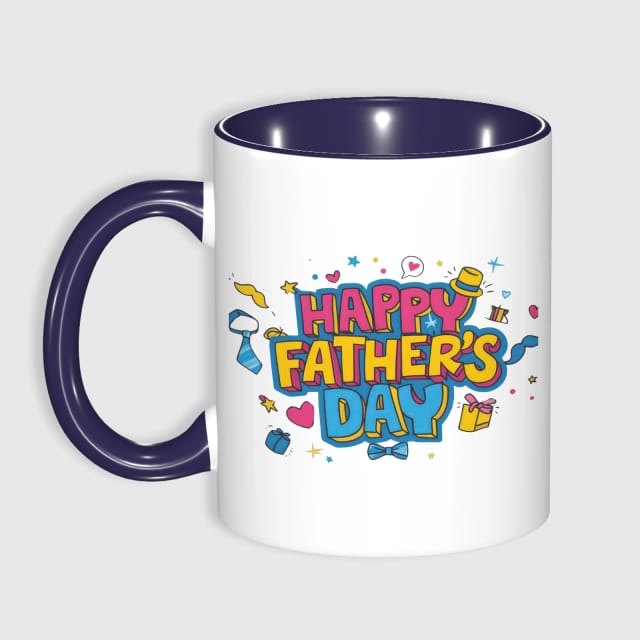 Happy Father's Day Quote Accent Mug for Dad Gift