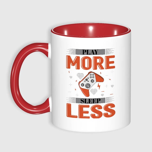 Funny Gamer Quote 11oz Red Accent Mug for Gamers Birthday Gift