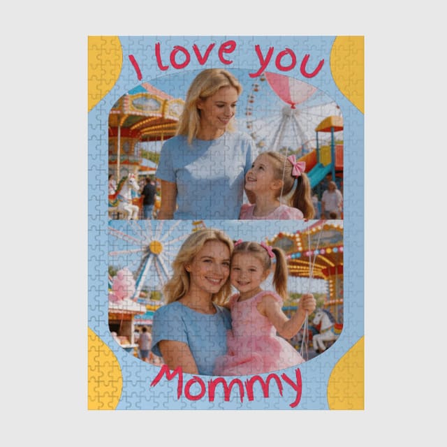 Custom Photo Collage 500 Piece Puzzle for Mom Mother's Day Gift