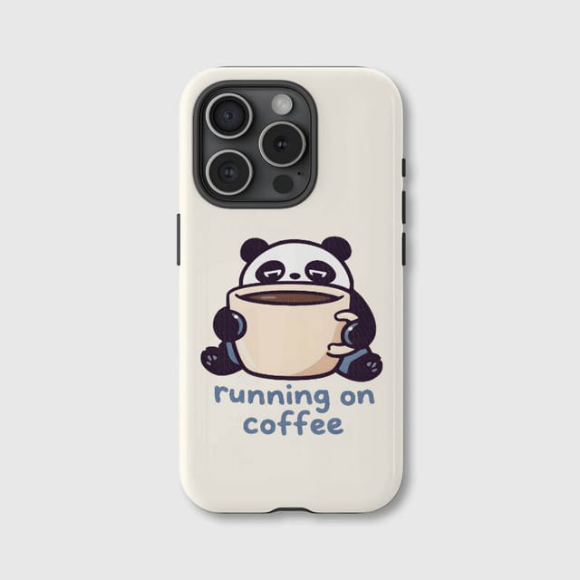 Coffee Panda Magnetic Phone Case for Coffee Lovers Gift