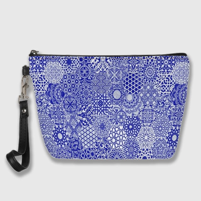 Mediterranean Hexagons Cosmetic Bag