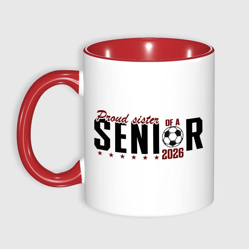 Proud Soccer Senior 2026 Mug for Sister Graduation Gift