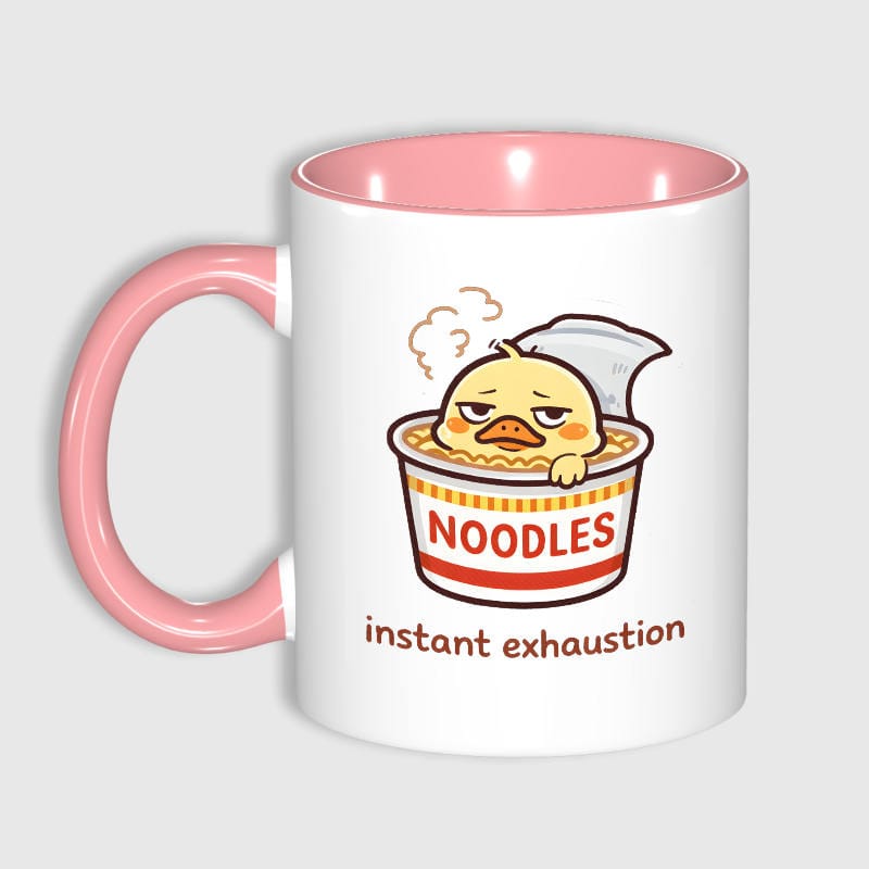 Funny Tired Duck Noodle Mug for Coworker Daily Use