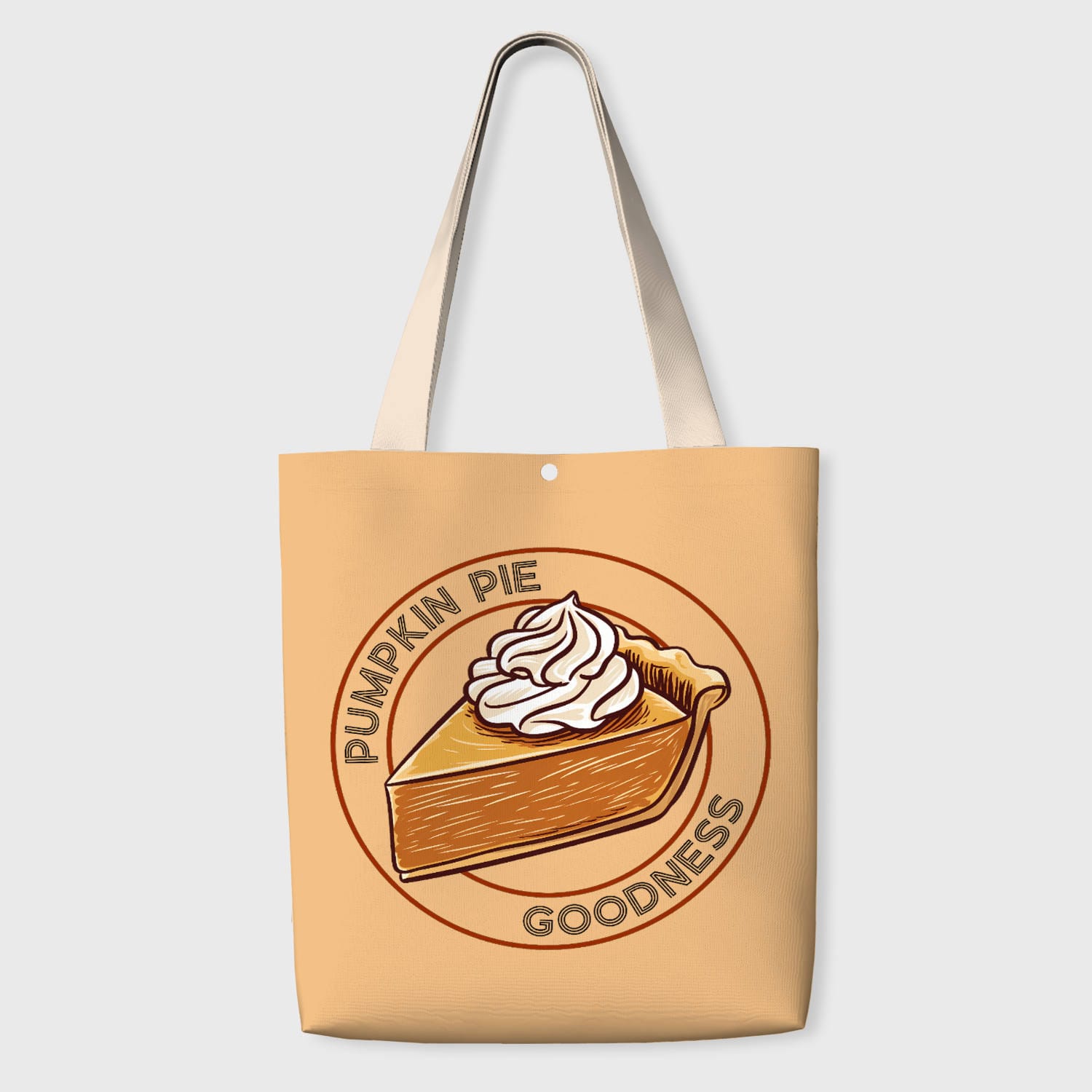 Pumpkin Pie Print Tote Bag for Food Lovers Thanksgiving Gift