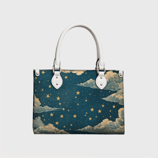 Starry Night Cloud Print Tote Bag for Women Birthday Gift