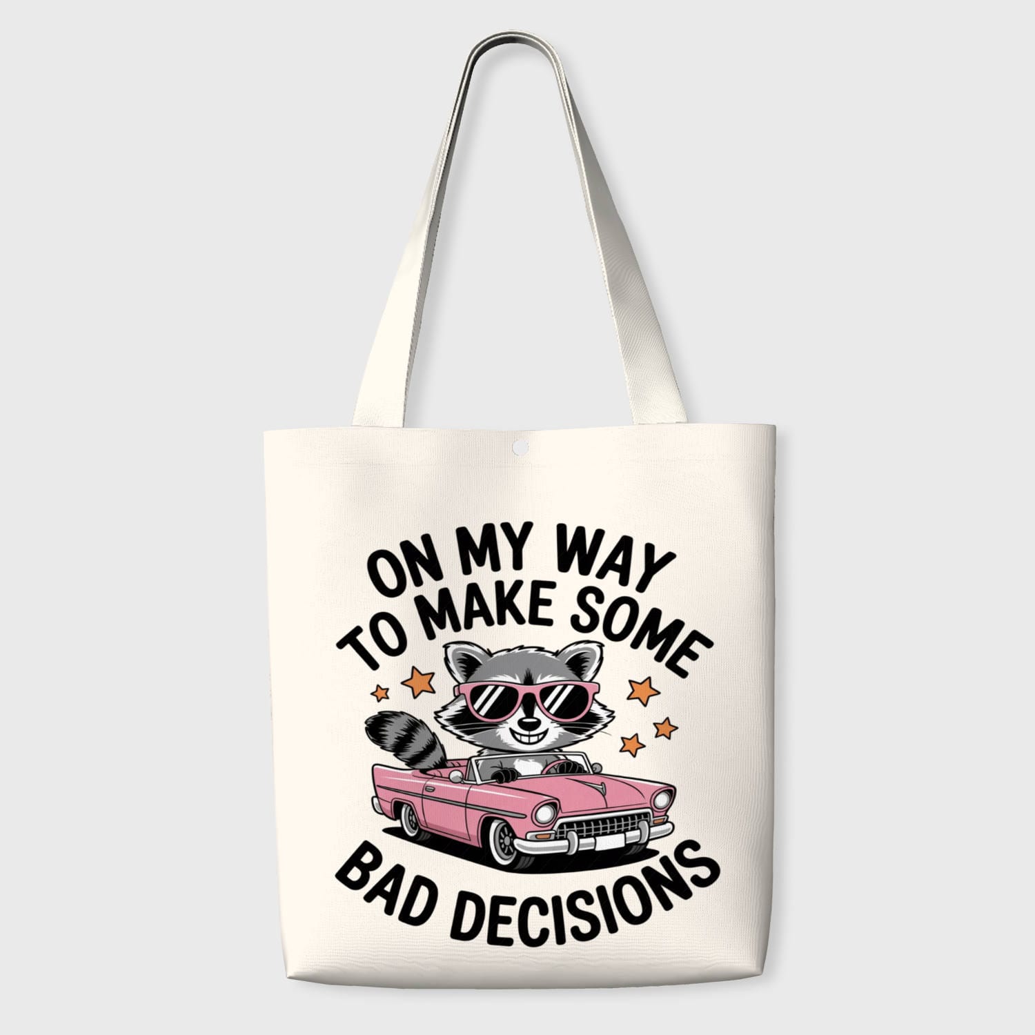 Funny Raccoon Tote Bag for Pet Lovers Daily Use