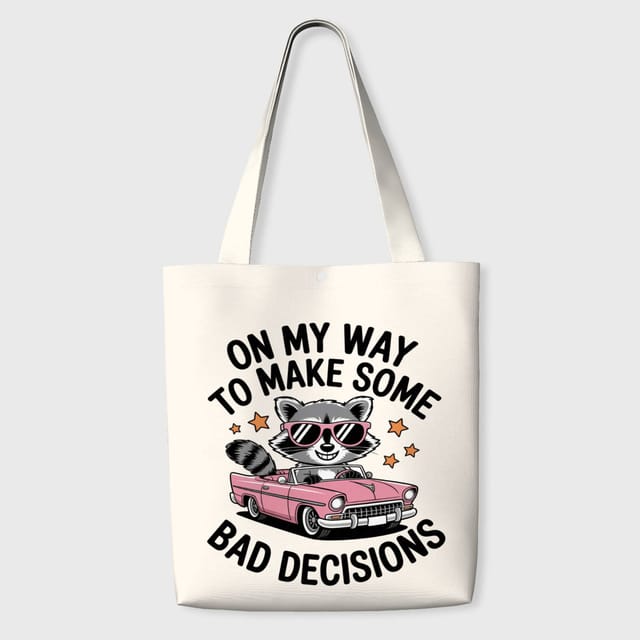 Funny Raccoon Tote Bag for Pet Lovers Daily Use