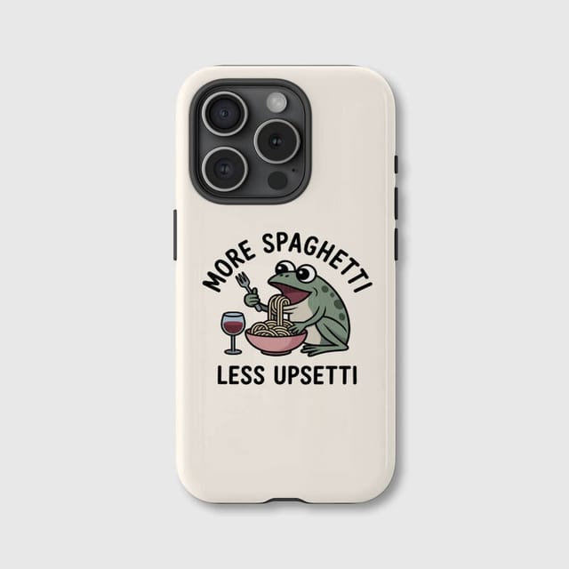 Funny Frog Spaghetti Phone Case for Foodie Gifts