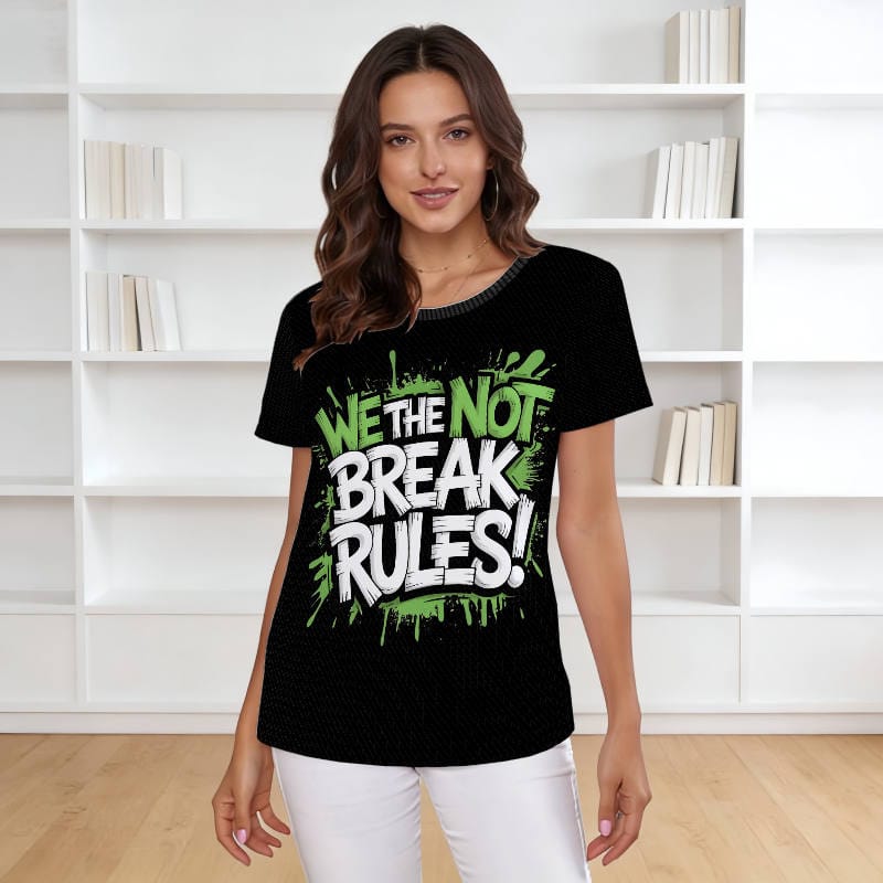 Graffiti Quote Graphic Women's Casual T-Shirt for Daily Wear