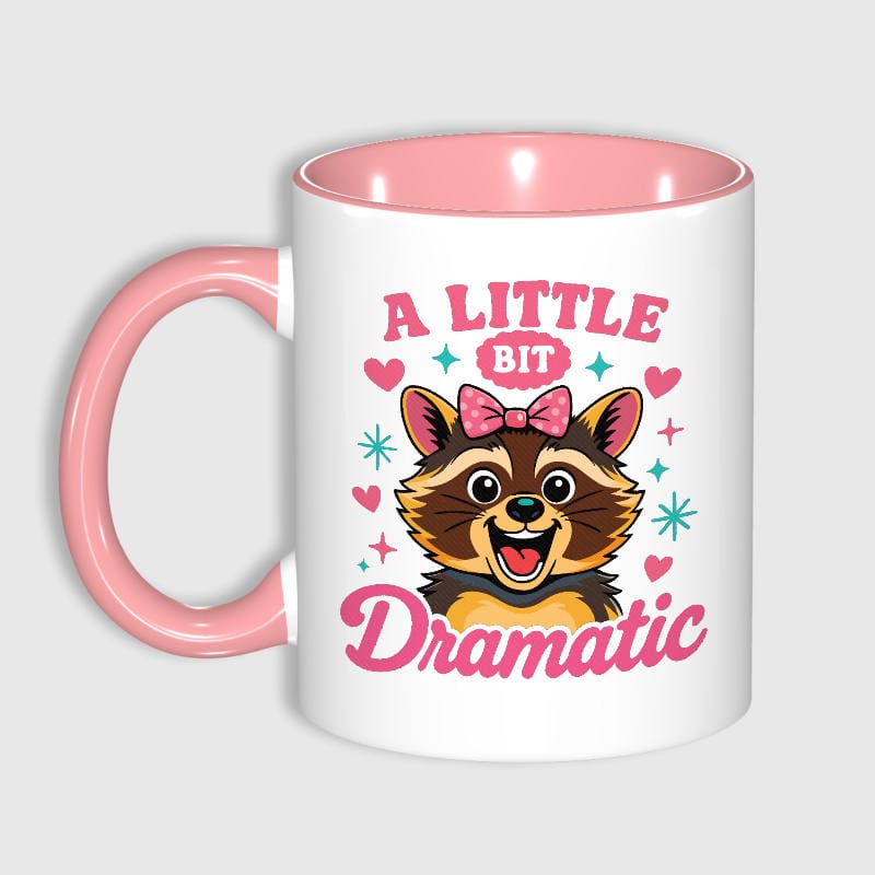 Dramatic Raccoon Quote Accent Coffee Mug for Pet Lovers