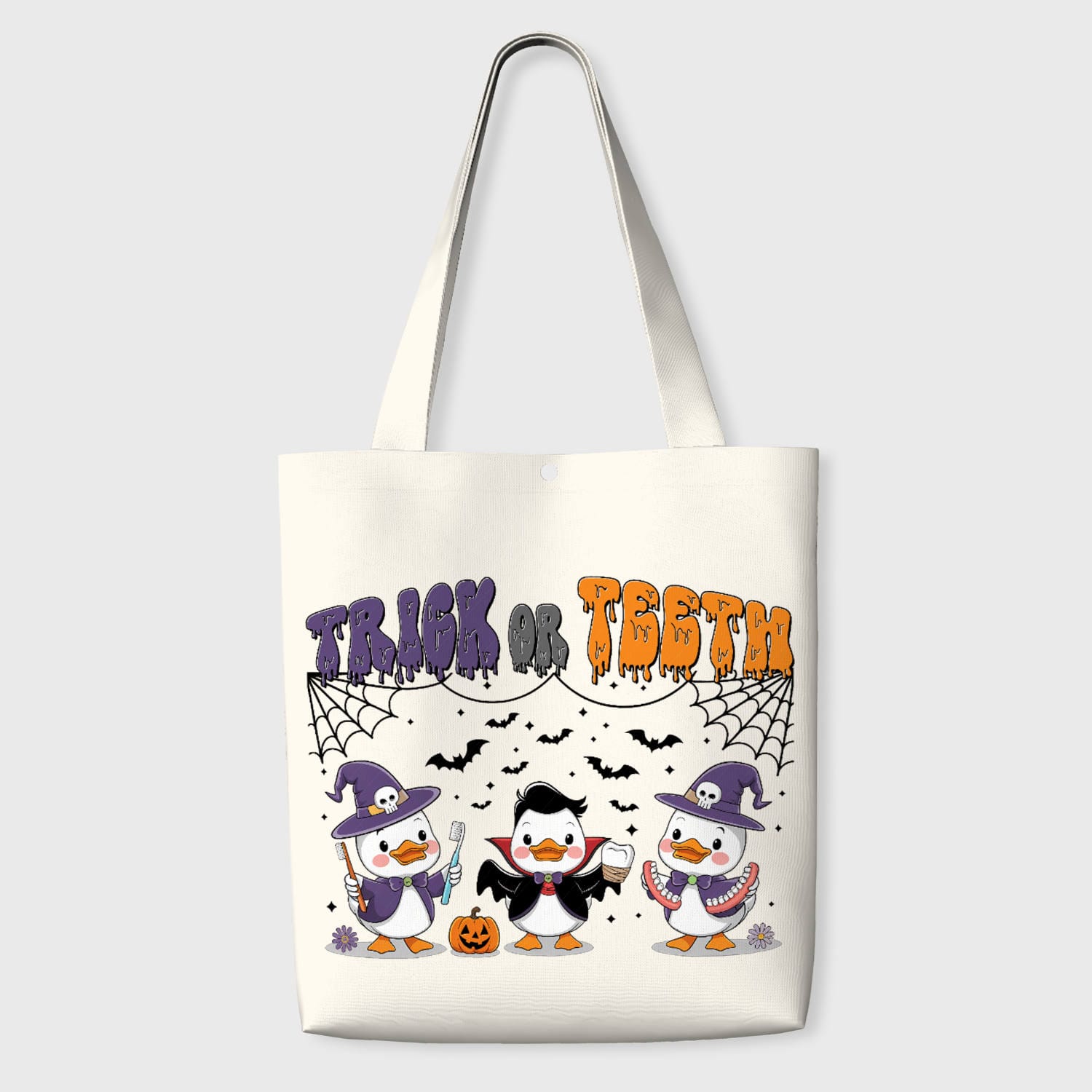 Halloween Dental Duck Tote Bag for Dentist Gift