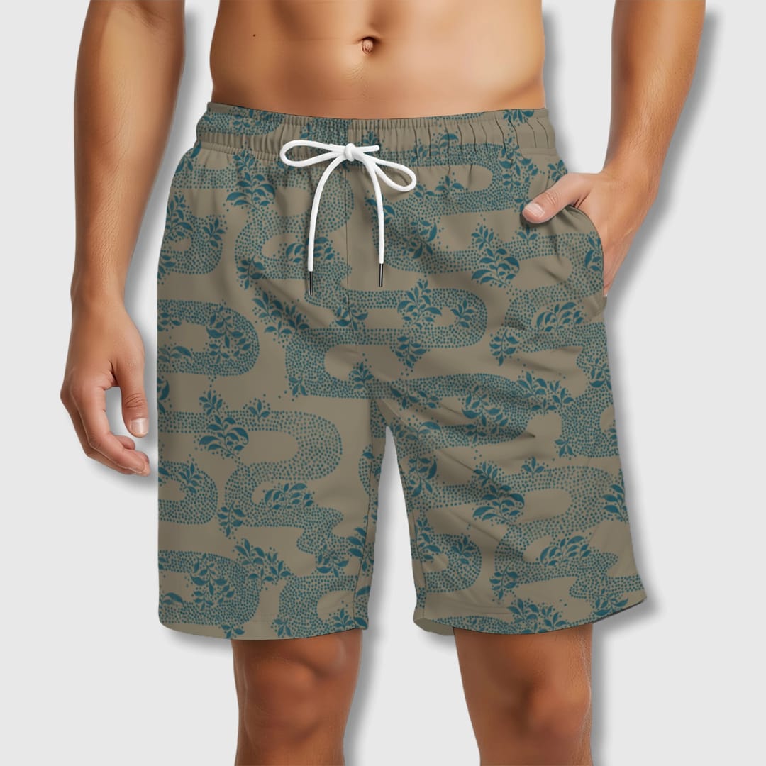 Zen Garden Path Beach Shorts - 1