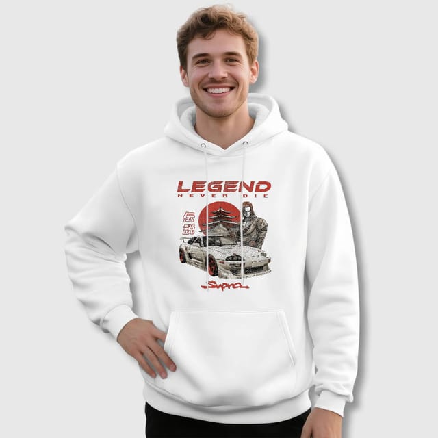 JDM Supra Legend Graphic Hoodie for Car Enthusiasts Daily Wear