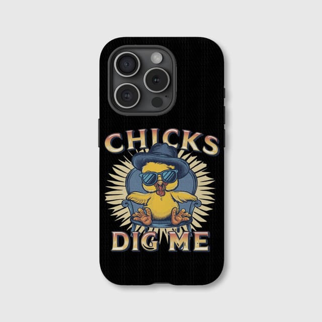 Funny Chick Pun Print Phone Case for Easter Holiday Gift