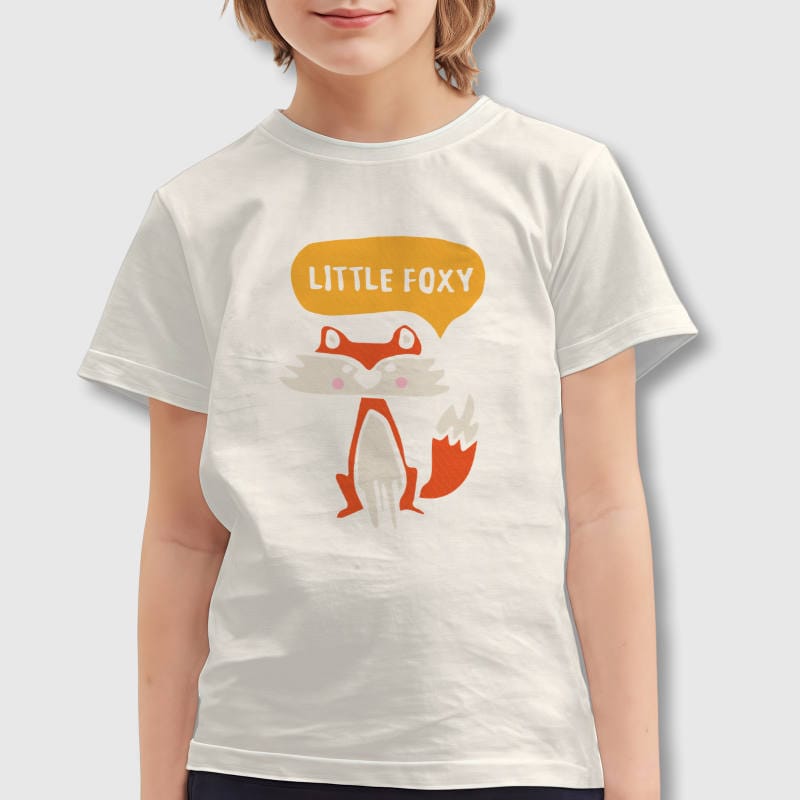 Cute Little Fox Kids T-Shirt for Daily Wear Birthday Gift