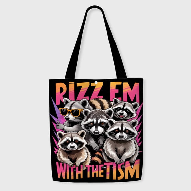 Funny Raccoon Meme Tote Bag for Daily Use & Gifting