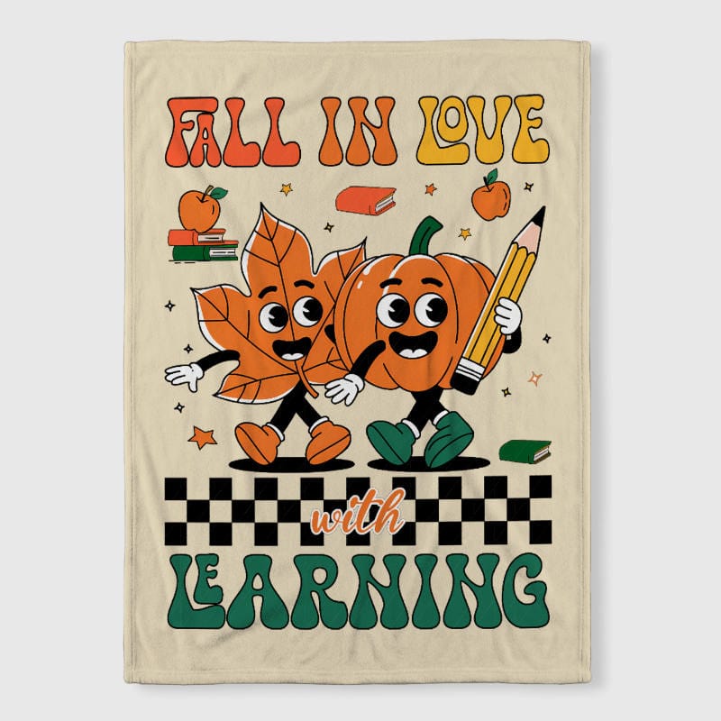 Fall Learning Fleece Blanket Teacher Back to School Gift
