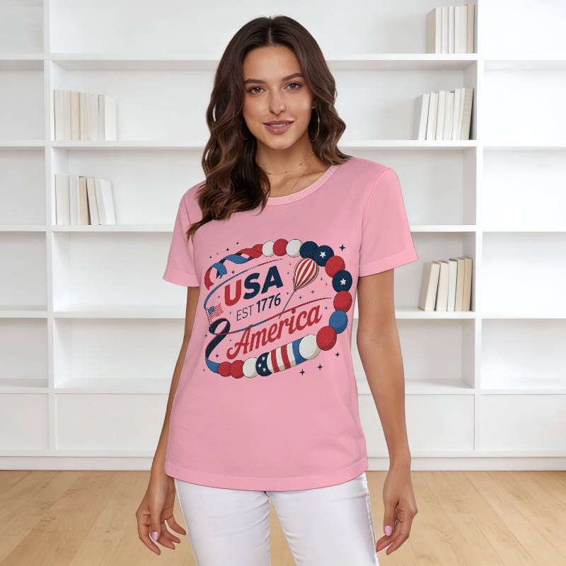 Patriotic USA 1776 Tee for Women 4th of July Gift