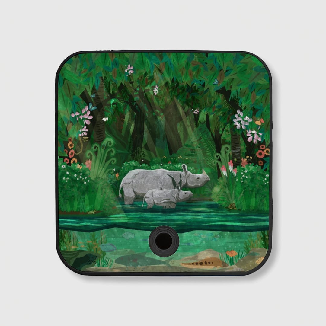 Rhinoceros Jungle Music Fridge Magnet - 1