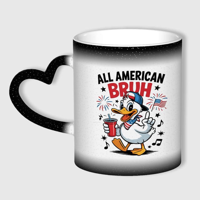 Funny USA Duck Color Changing Mug for Holiday Gift