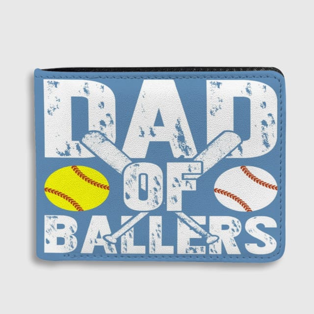 Dad of Ballers Bifold Wallet for Sports Dads Father's Day