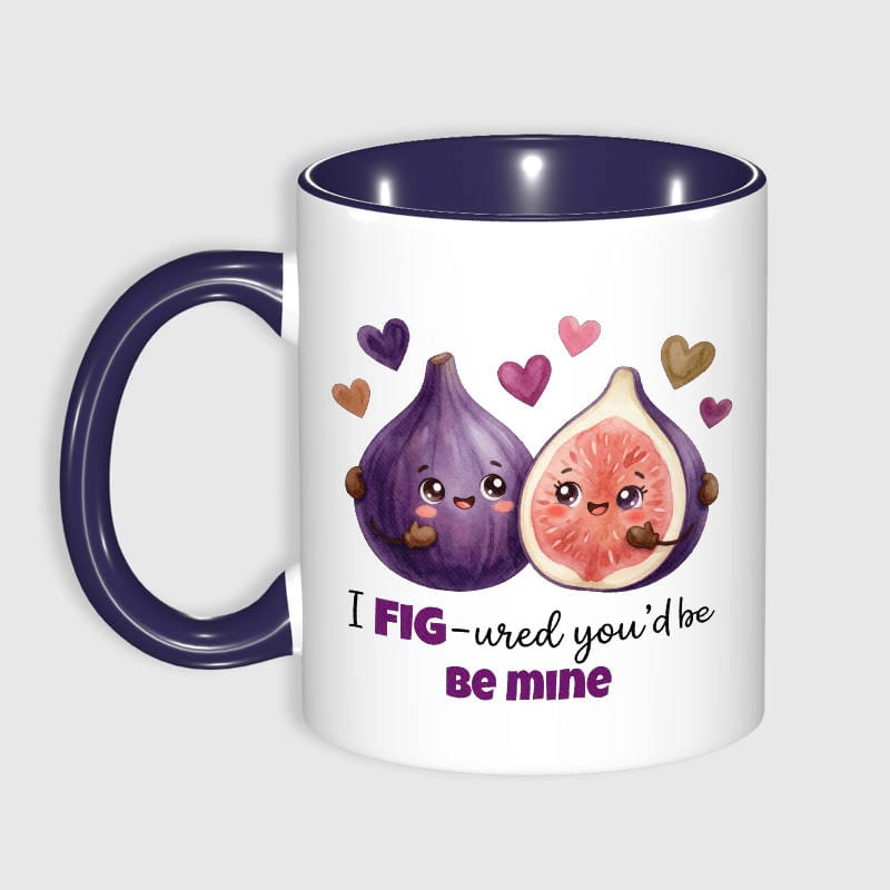 Cute Fig Pun 11oz Mug for Couples Valentine's Day Gift
