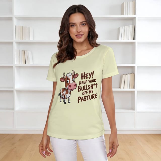 Funny Cow Quote Women's T-Shirt for Farm Lovers Casual Wear