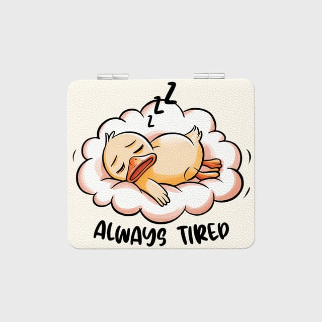 Funny Sleeping Duck Pocket Mirror for Friend Birthday Gift