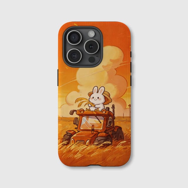 Cute Harvest Bunny Magnetic Phone Case for Bunny Lovers Thanksgiving Gift