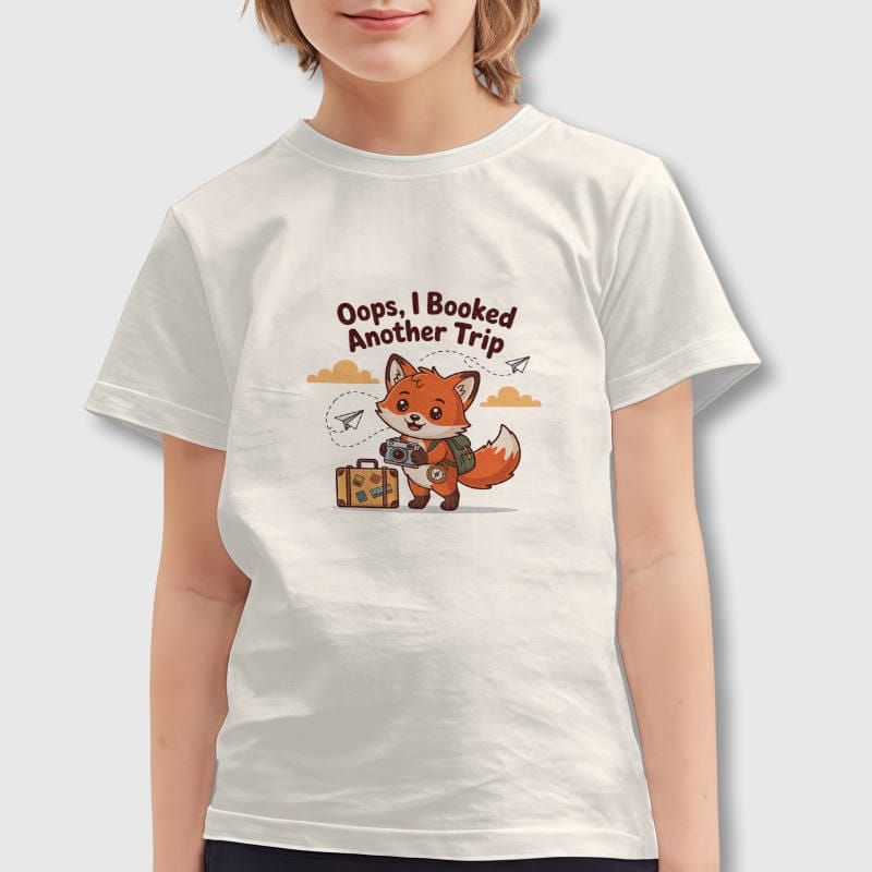 Funny Travel Fox Kids T-Shirt for Summer Vacation Gift
