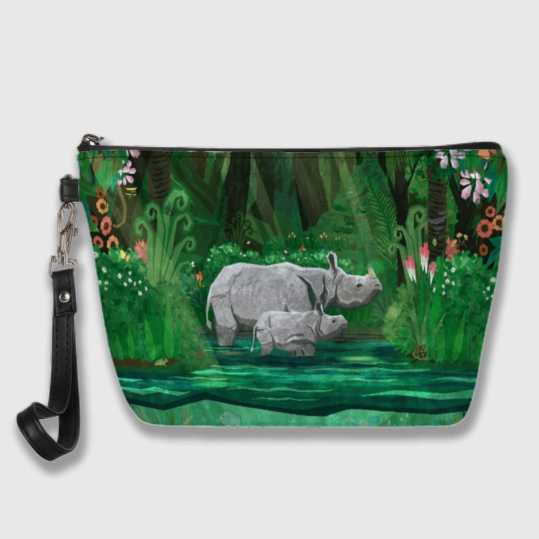 Rhinoceros Jungle Cosmetic Bag - 1