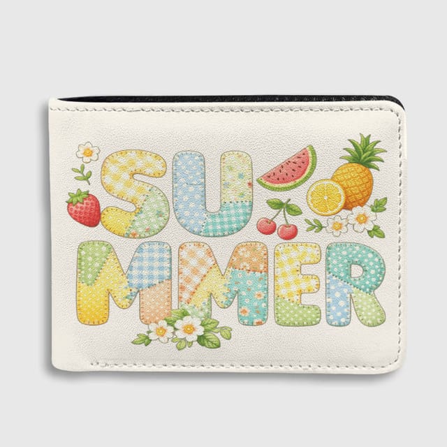 Summer Fruit Patchwork Wallet for Summer Lovers Daily Use