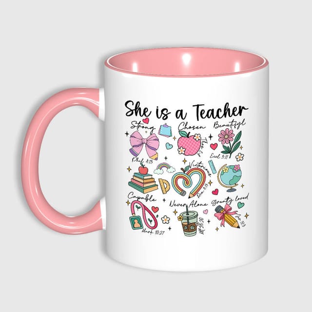 11oz She is a Teacher Ceramic Mug for Teacher Gifts